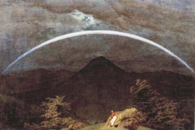 Caspar David Friedrich Mountain Landscape with Rainbow (mk10) oil painting picture